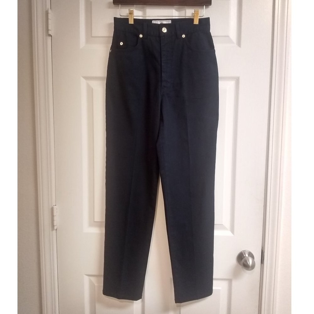 St. John Sport: High Waist Navy Denim Pants